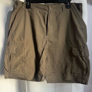 Faded Glory Cargo Shorts 36. Army Green/Brown